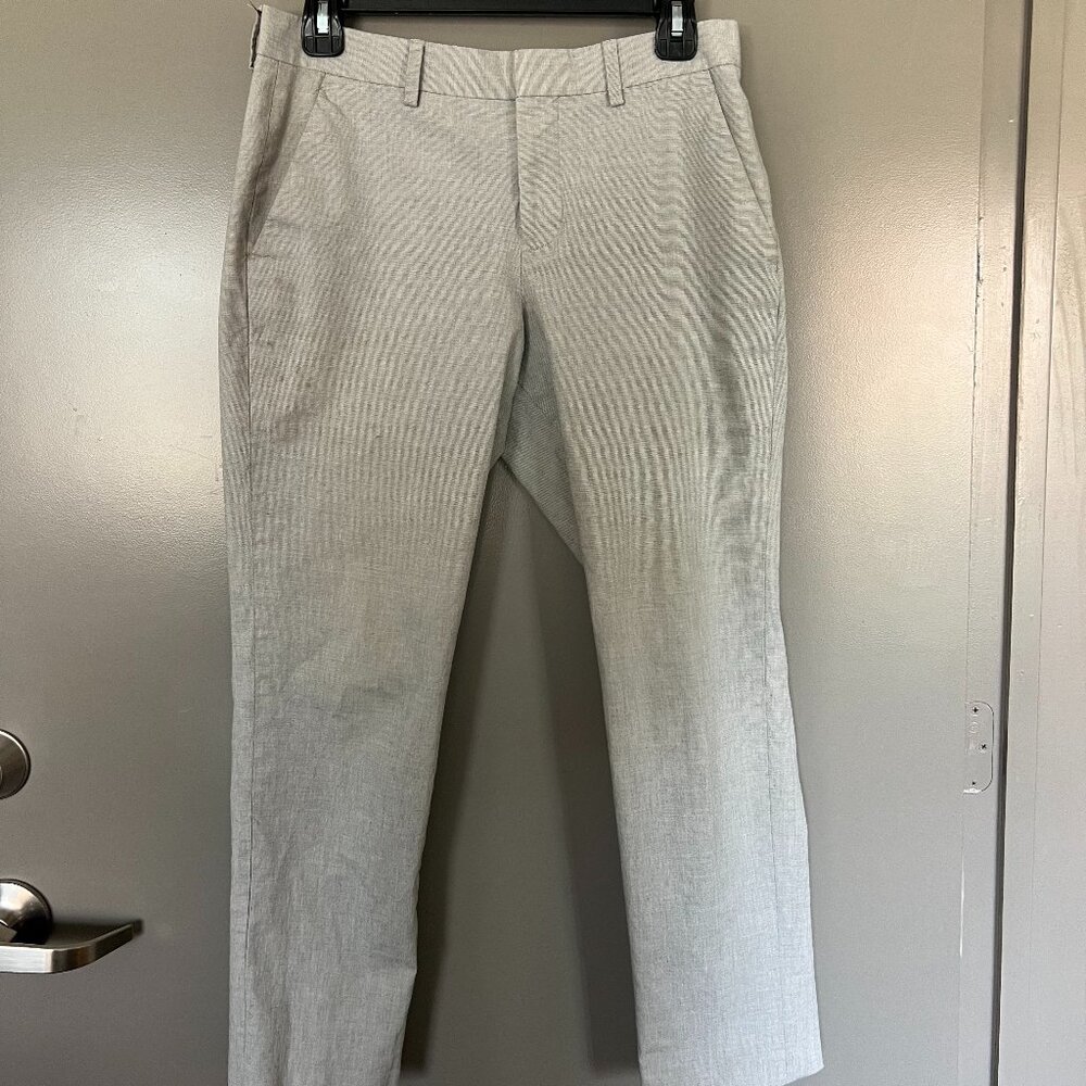 Express- 28x30 Slim- Flat Front Chino Pants- Textured Grey